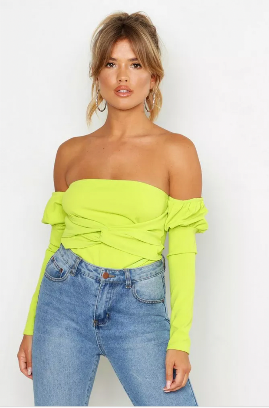 green top boohoo